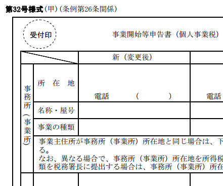 東京都の「事業開始等申告書（個人事業税）」提出は開業から15日以内