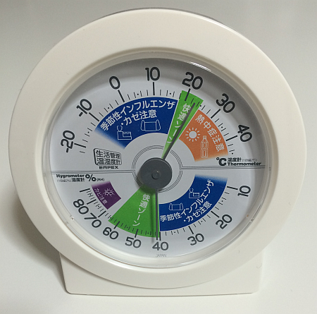デジタル湿度計とアナログ湿度計の測定値を比較してみました