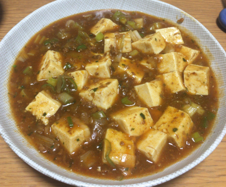 辛さと味の比較に「丸美屋 麻婆豆腐の素」の「辛口」を買って作ってみました