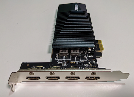 ビデオカード「ASUS GeForce GT 710」の増設で 4台のディスプレイを HDMI で接続！