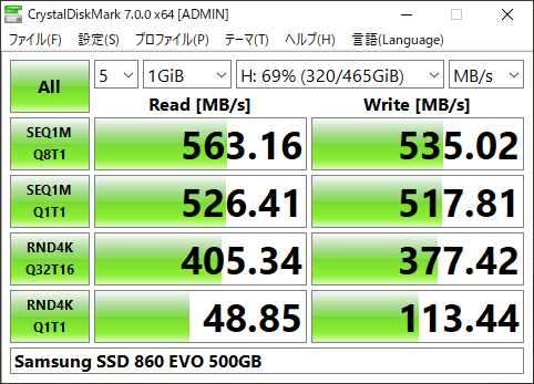 Hdd Ssdの書き込み 読み込み速度を測定するフリーソフト パソコントラブルｑ ａ